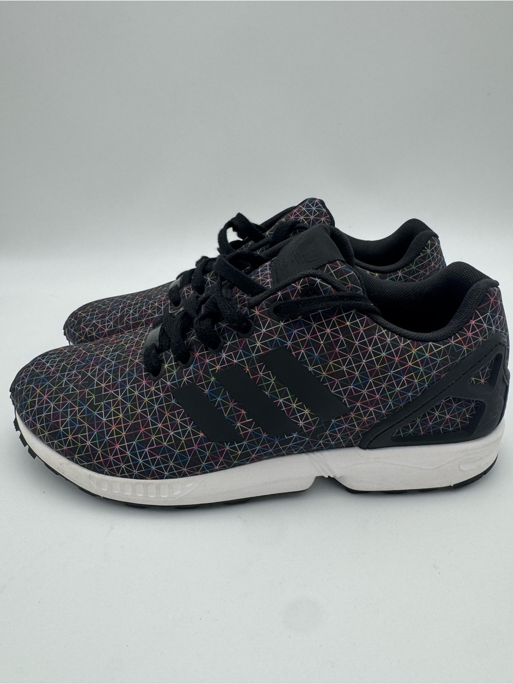 Adidas ZX Flux Prism Multicolor Geometric Sneakers Men’s Size 9.5 AQ4023